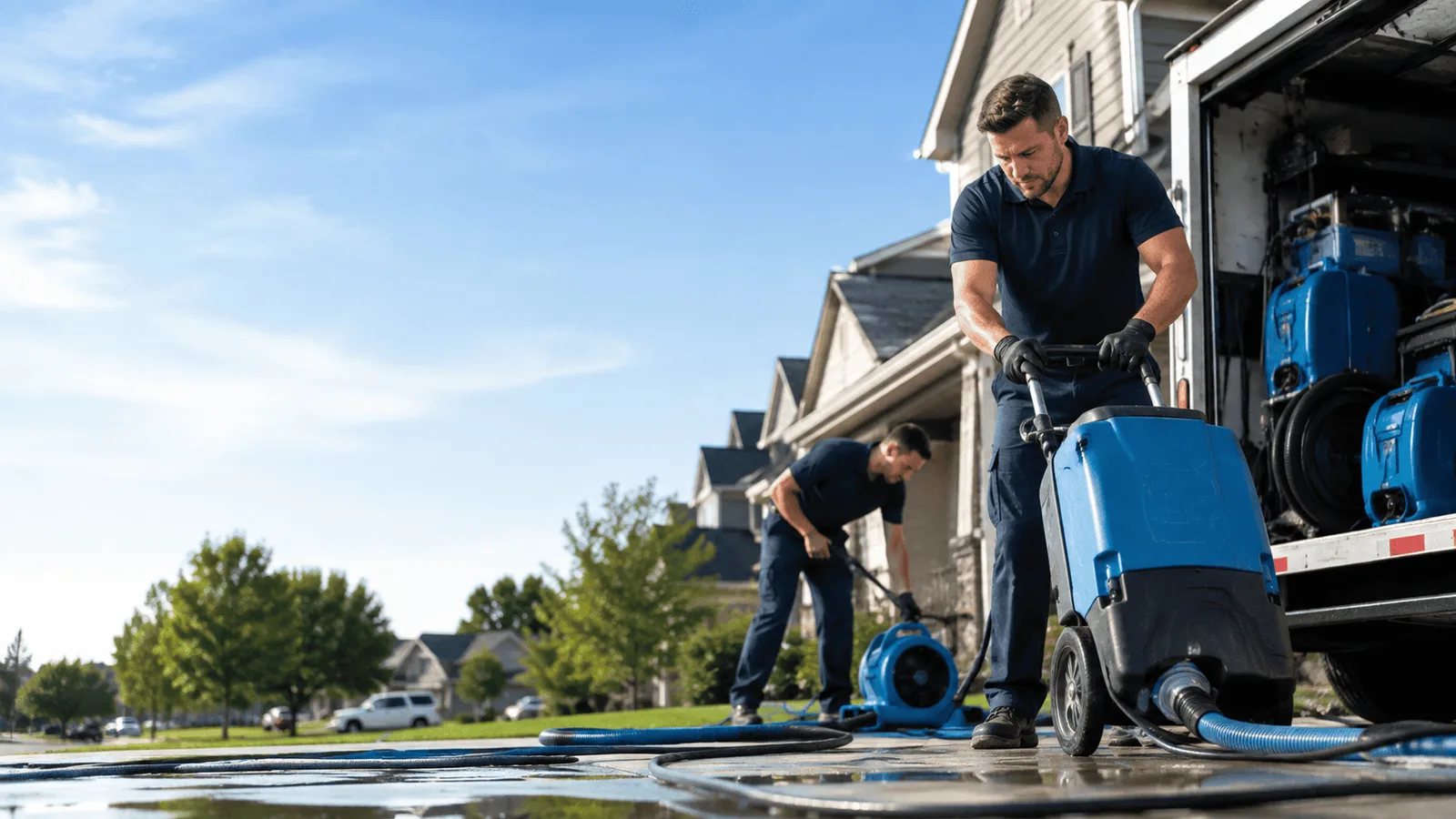 Dehumidification being performed in Hollis Center, ME